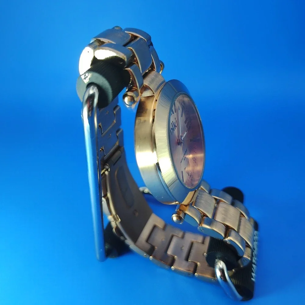 Kiki‎ New York Rose Gold 40mm Women's Quartz Watch Stainless Steel Bracelet